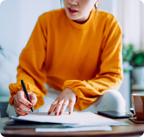 Woman preparing for a doctor's appointment