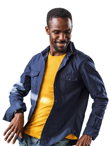 A man dancing