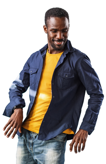 A man dancing